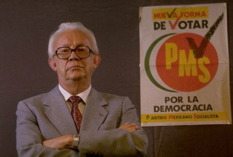 Heberto Castillo del Partido Mexicano Socialista PMS.
